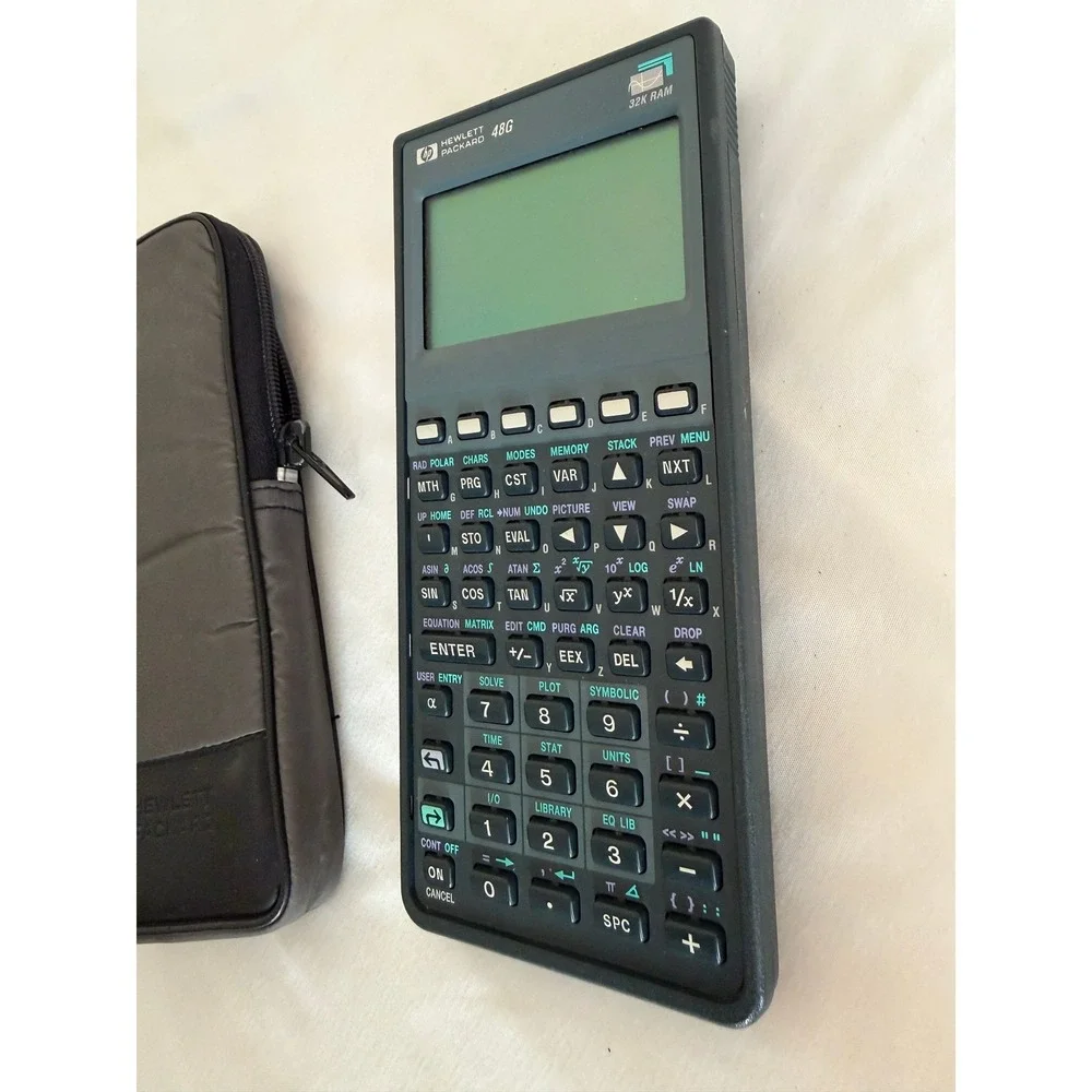 HP 48G Graphing Calculator 32K RAM Hewlett Packard with‎ Original Zipper Case